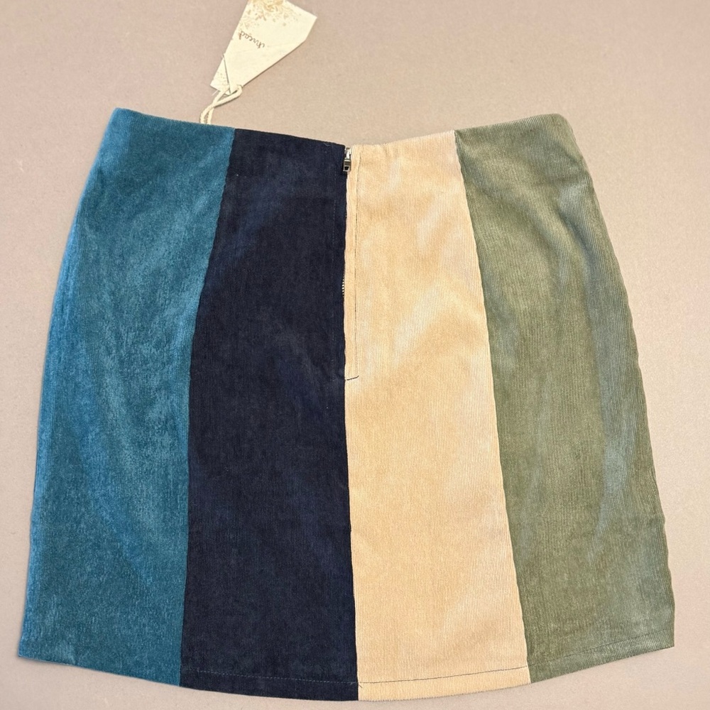NWT Hem & Thread Multicolor Panel Mini Skirt NWT - image 4